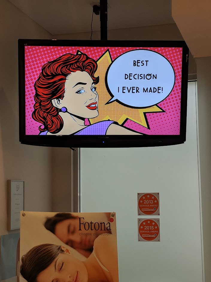 Channel D displayed in a dental office
